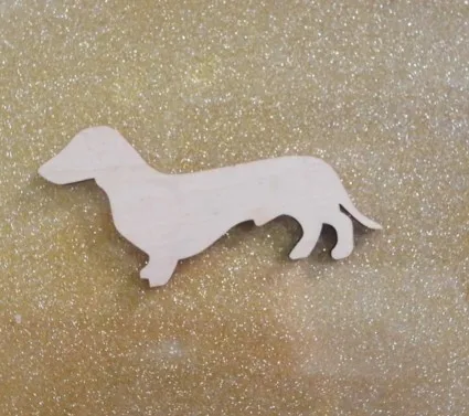 

50pcs Unfinished Blank Wooden Dachshund Sign Wiener Dog Wood Cutouts for Projects