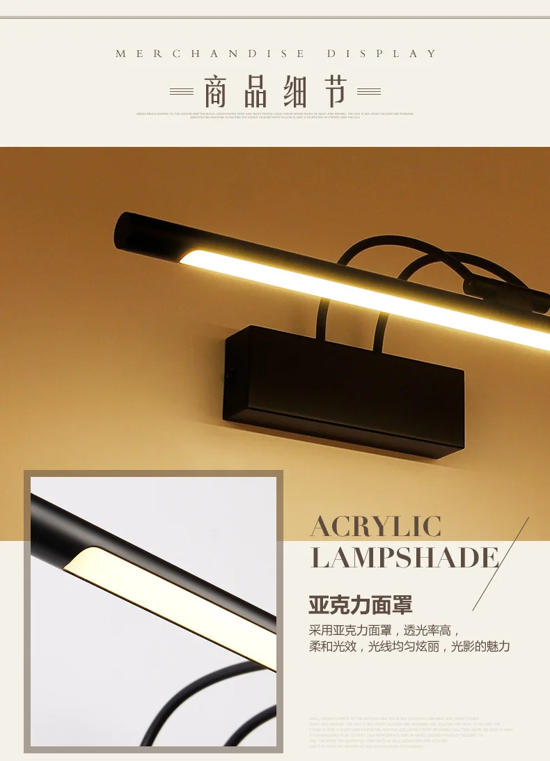 Interior com Braço Espelho sobre Imagem Luz de Parede Oscilante Banheiro Incrível Moderno Ing Luminárias Ângulo Ajustável Led 8 ing luminárias ângulo ajustável