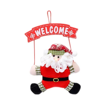 

Christmas Hanging Decoration Santa Claus Snowman Plush Doll Tree Door Home Ornament Xmas Hang Pendant Decor Gifts FG