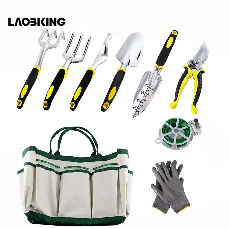 

Garden Tools Set Multifunctional Oxford Tool Bag Garden Shovels Pruning Shears Bandages Outdoor Work Gardening Tools Hand Tool