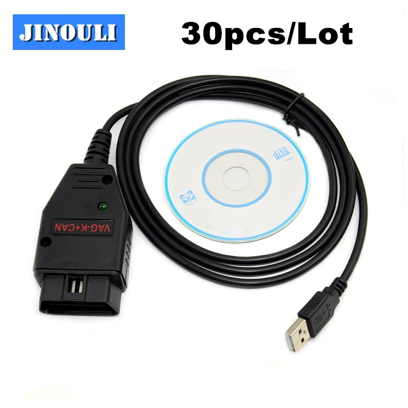 30 шт. DHL Бесплатная доставка VAG K + CAN Commander 1 4 с FTDI FT232RL PIC18F258 чип OBD2 диагностический