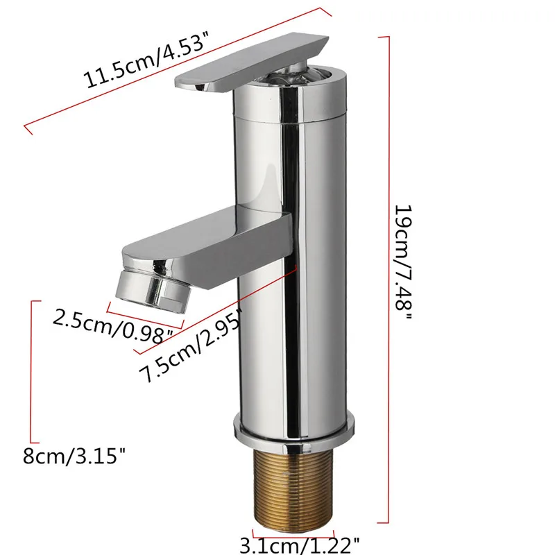 Online 1 stücke Mrosaa Bad Wasserhahn Einzigen Griff Hot   Cold Mixer Wasserhahn Waschbecken Deck Montiert Wasserhähne für Küche bad