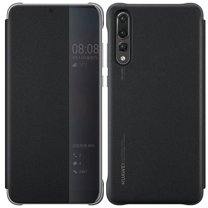 Чехол-книжка для чехол HUAWEI P20 Официальный Интеллект сон Чехол HUAWEI P20 Pro корпуса зеркало Флип кожаный Smart Cover чехол Чехлы