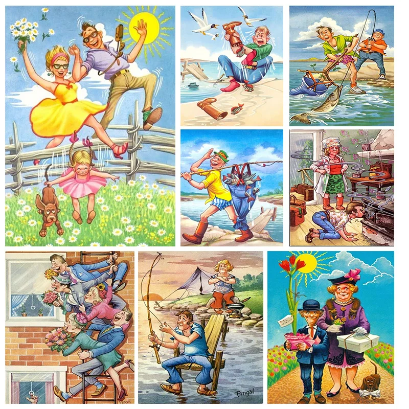 Full square room decor Embroidery Pattern 5D Diy diamond painting Cartoon character 3D Cross stitch kits mosaic stickers | Дом и сад