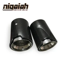 Free Shipping M Tips Car Carbon Fiber Exhaust Pipes Muffler Tips fit for BMW M2 M3 M4