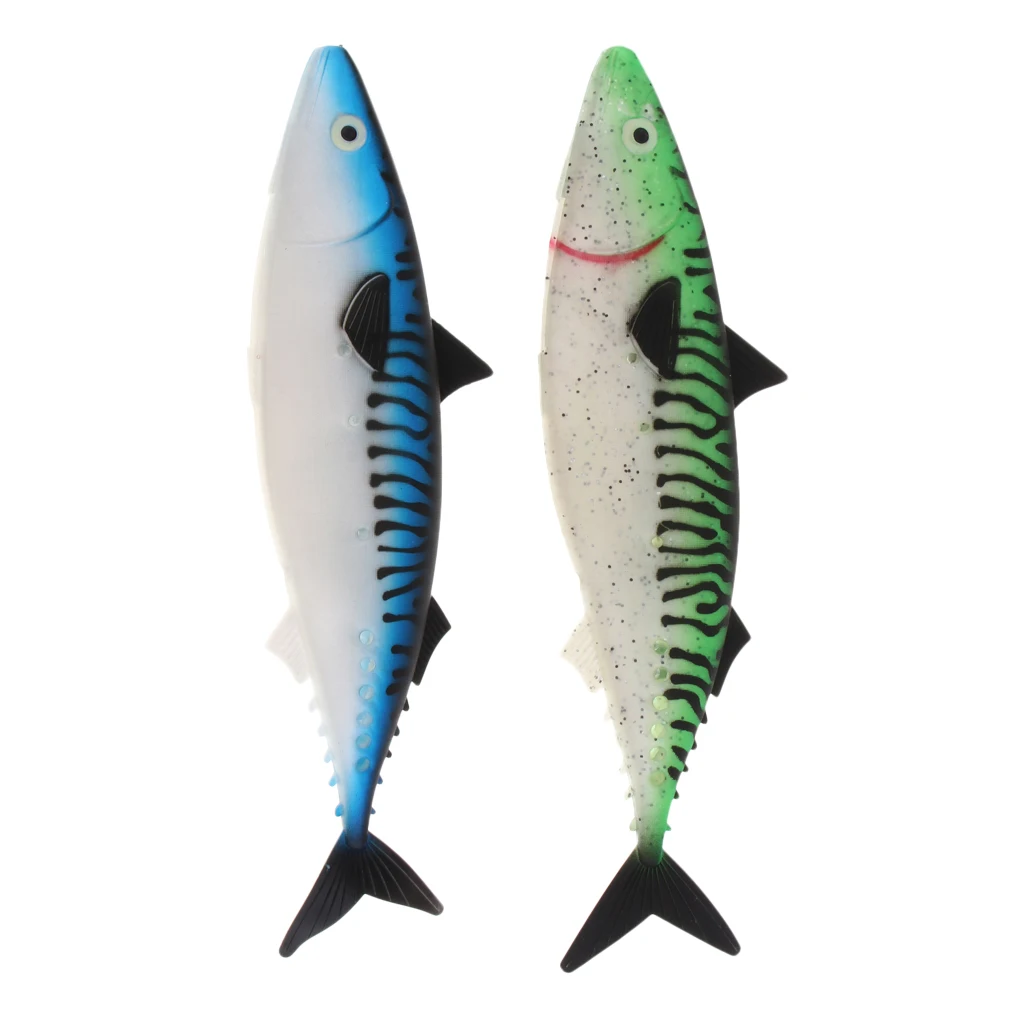 MagiDeal Sea Fishing Lure Big Size Silicone Soft Bass Bait Hollow Body for Put Sinker for deep Rack Water/Sea /Boat Fishing