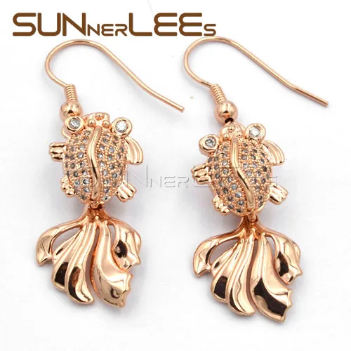 SUNNERLEES модные ювелирные изделия для женщин и девушек фианиты цвета розового