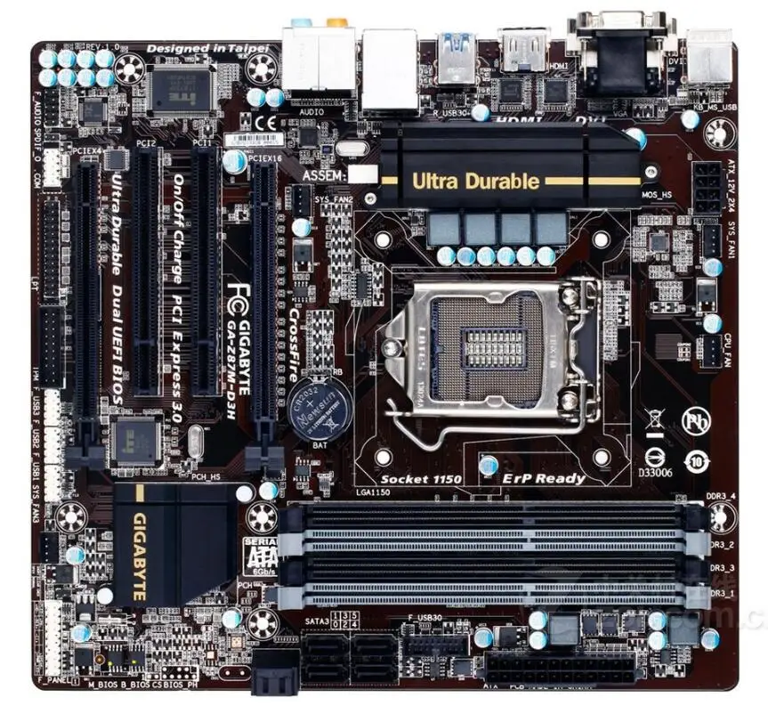 Для Gigabyte GA-Z87M-D3H оригинальная б/у материнская плата Z87M-D3H Z87 Socket LGA 1150 DDR3 USB3.0 SATA3.0 |
