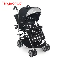 2018 новый топ мода нейлон, хлопок Tinyworld свет коляска для близнецов стульчики детские складной Fornt сзади