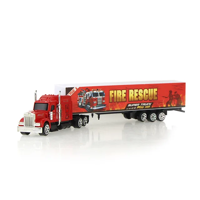 Мульти-Стили мини-раздвижной сплав модель автомобиля литья под давлением Разобранная модель контейнера масляный грузовик детские развивающие игрушки подарок на день рождения - Цвет: A Red