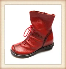 AARDIMI/женские ботинки ручной работы из натуральной кожи; однотонные ботильоны на молнии; женская обувь из коровьей кожи; сезон осень-зима; повседневные зимние ботинки