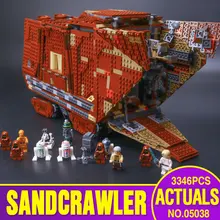 Lepin 05038 3346pcs Star Wars Sandcrawler Building Blocks Sets Juguete para Construir Bricks Toys compatible with legeod 75059