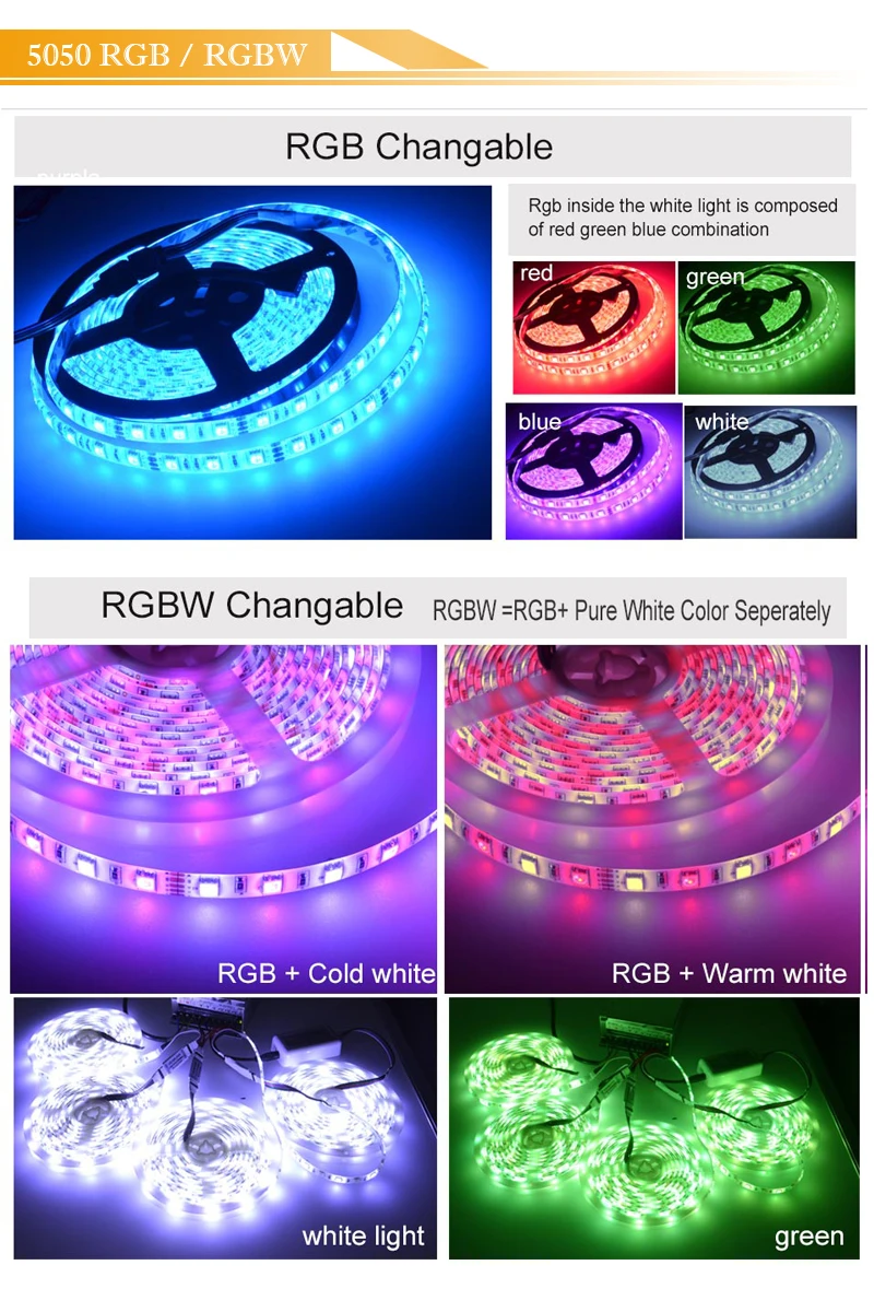100 м светодиодная водонепроницаемая лента tira RGB белый RGBW 5050 2835 5630 IP65 IP67 IP68 4000K для украшения Рождественского сада DHL