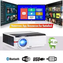 CAIWEI Android LED Projector Home Cinema Mobile WIFI Proyector Multimedia 5000LM Bluetooth Full HD Video USB TF HDMI AV