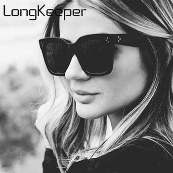 

LongKeeper New Fashion Women Vintage Sunglasses Square Men Sun glasses Brand Design Arrow in temple Female Male Driving Shades