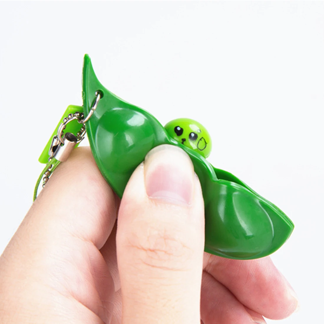 

Creative Mobile Phone Pendant Pea Pod Shape Phone Strap Extrusion Decompression Small Toys