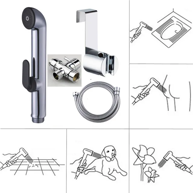Ручной Биде Опрыскиватель Душ Shattaf Jet Ducha Higienica туалет душ гигиенический душ кран Ручной Биде опрыскиватель - Цвет: A3