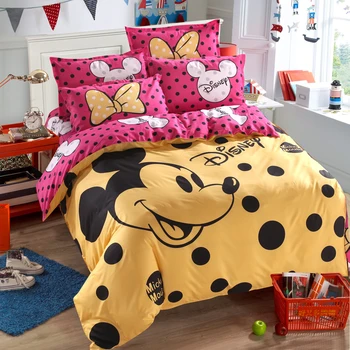 

Disney Mickey Mouse Duvet Cover Set 3 or 4 Pieces Full Twin Single Size Bedding Set for Children Bedroom Decor Bed Linen