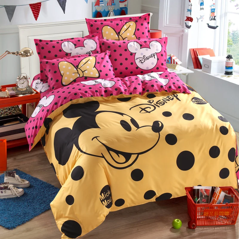 Disney Mickey Mouse Duvet Cover Set 4 Pieces Full Twin Single Size