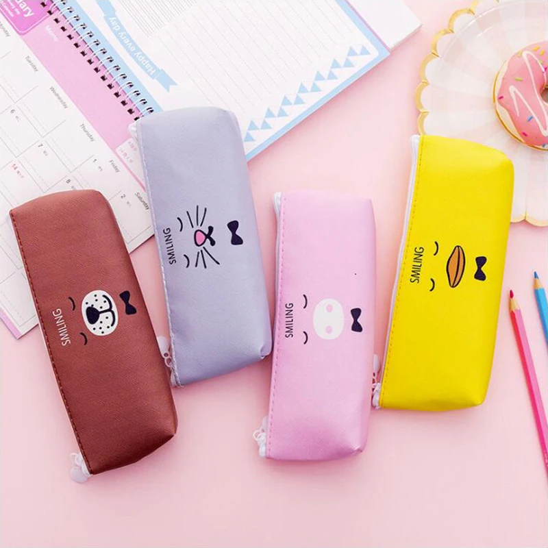 

Cute Pet Animal Series Pencil Case Office Stationery and School Supplies High Capacity PU Material Pencil Bag 1PCS
