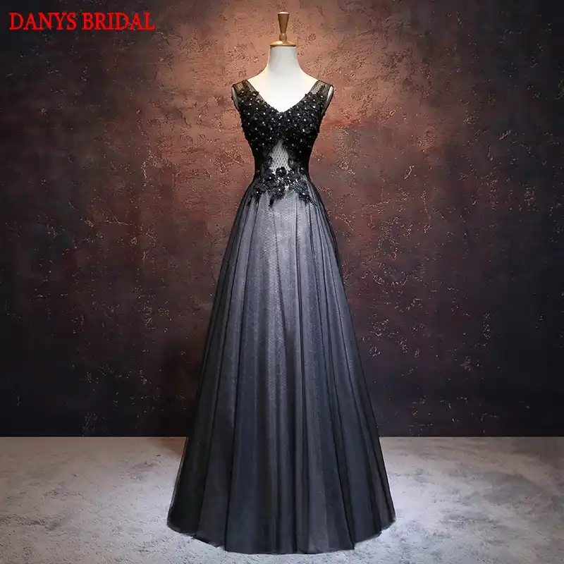 black lace mother of the bride dress