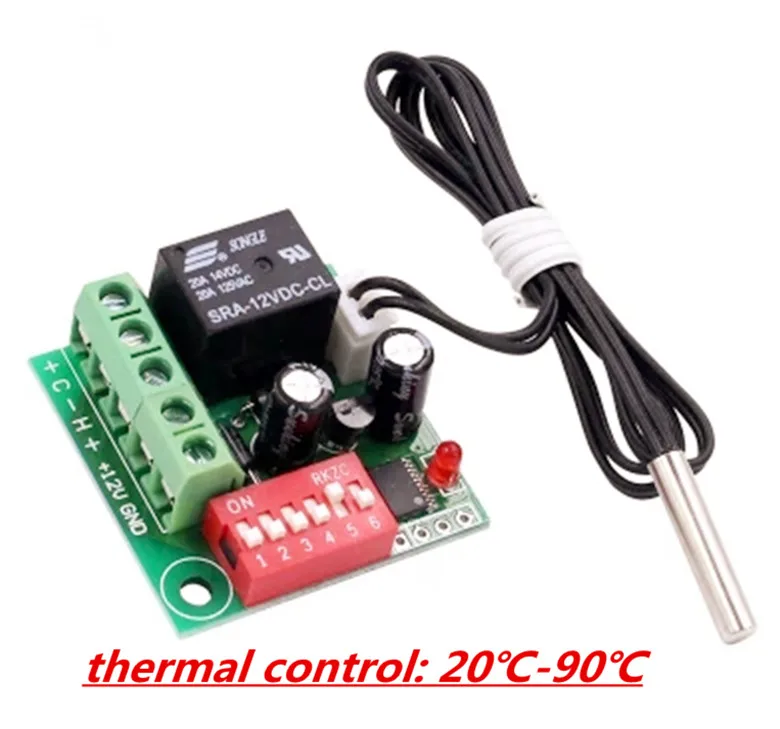 Переключатель контроля температуры с высокой точностью DC12V Регулятор отводом