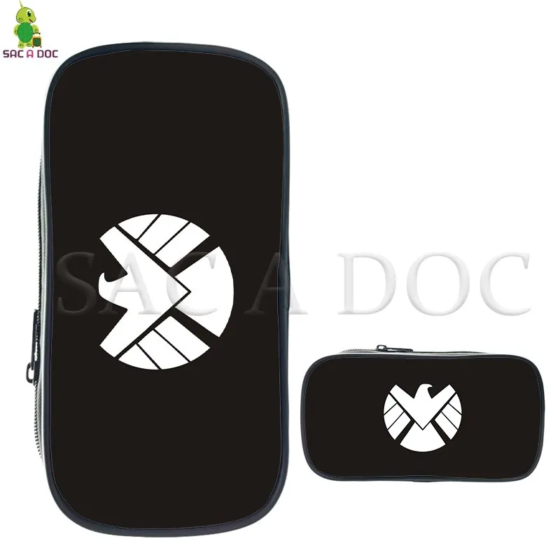 

S.H.I.E.L.D.avengers Cosmetic Bag Large Pencil Box Children Stationery School Supplies Purses Women Men Makeup Bags