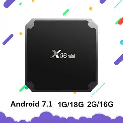 X96mini ТВ коробка X96 Android 7,1 Amlogic S905W 4 ядра 2,4 ГГц Wi-Fi 1G8G/2G16G 4 K HD телеприставки медиаплеер PK X92 H96