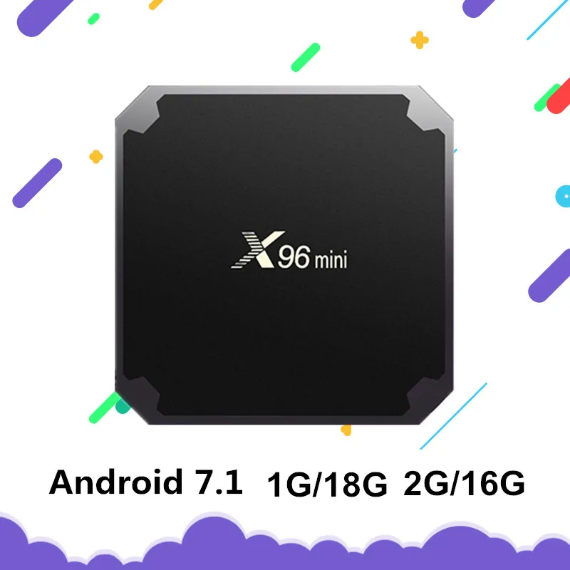 ТВ приставка X96mini X96 Android 7 1 четырехъядерный процессор Amlogic S905W 2 4 ГГц WiFi 1G8G/2G16G 4K HD