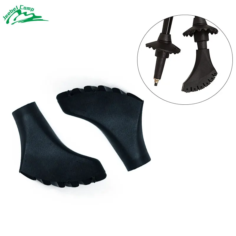 10 punids s Anti-deslizamiento palos Tip Pole Trekking Protectors reemplazo puntas de goma Walking Bass Alpenstock Accesorios