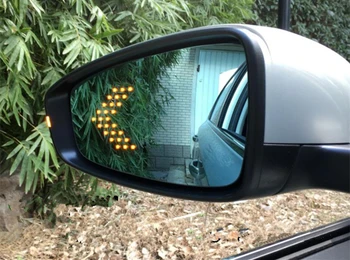 

Wide View Auto Dimming Rear View Mirror Heated Blue Mirror Glass with LED Turn Indicator for Audi A3