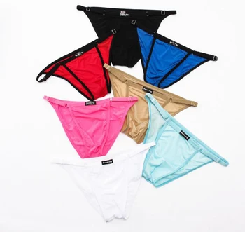 

3pcs Sexy men underwear man underpant with buckle трусы мужские 7 colors B301