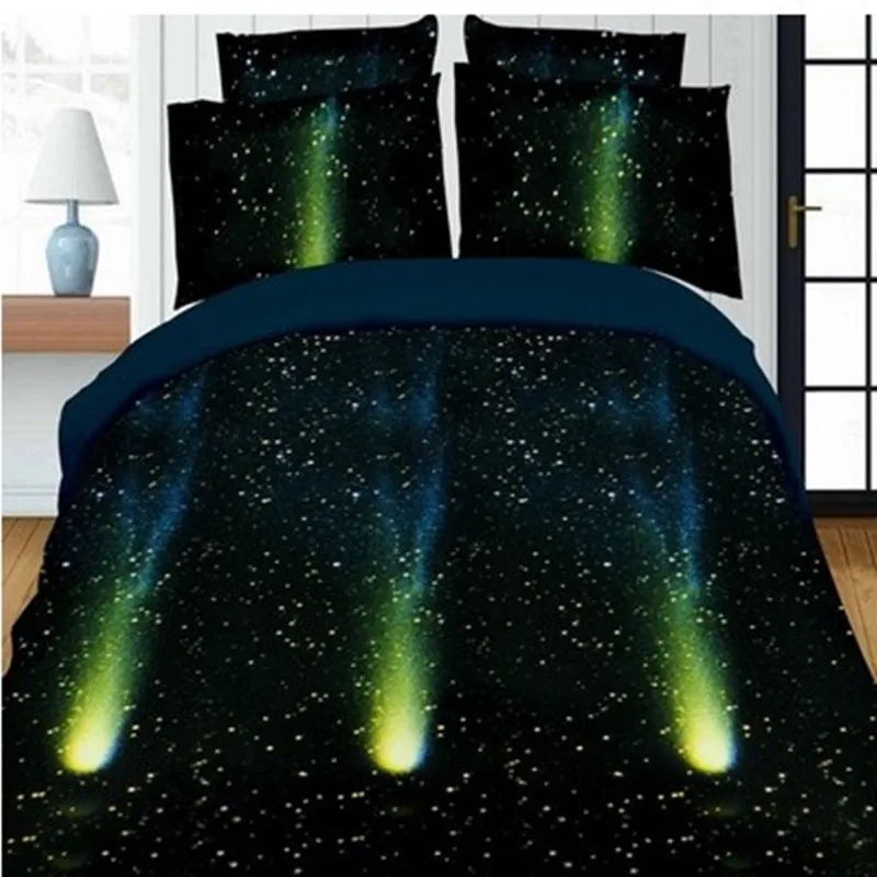 3d Galaxy meteor bedding sets Queen Size 4pcs Bed Linen ...