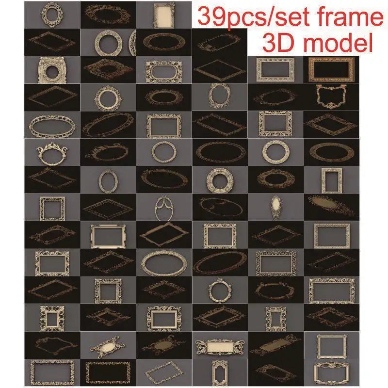 39 шт./компл. рамка 3d модель STL рельеф для ЧПУ формат stl artcam vectric aspire | Инструменты