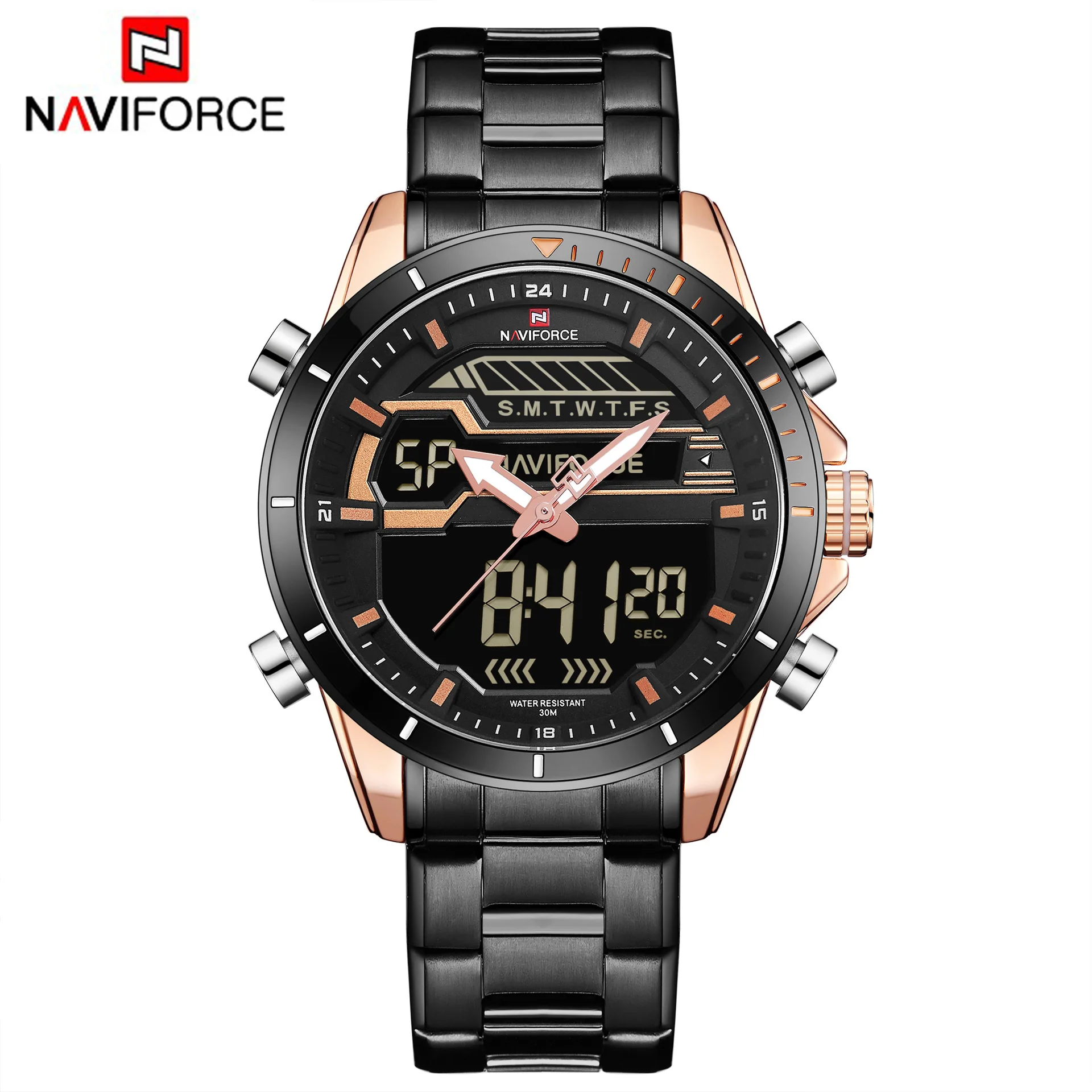 

NAVIFORCE Men Analog Digital Double display Watches Men's Army Military Watch Man Quartz Clock Relogio Masculino montre homme