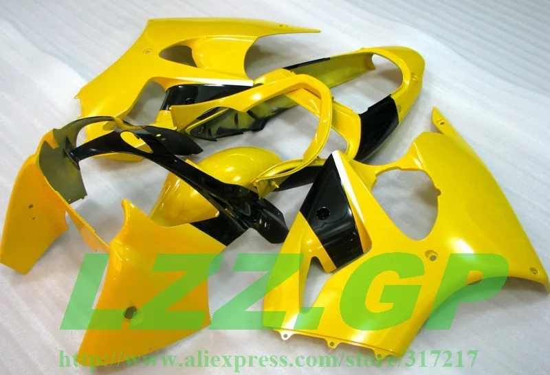 yellow black fairings FOR ZX 6R 636 00 01 02 ZX-6R 00-02 ZX6R 2000 2001 2002 fairing kit zll9 | Автомобили и мотоциклы