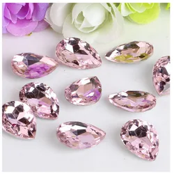 Vibrant 3D Crystal Glass Nail Art Rhinestones for Dazzling DIY Manicures (Pink)