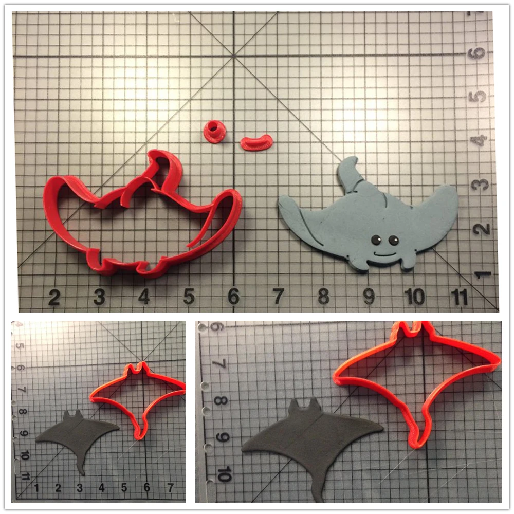 

Manta Ray Series Cookie Cutter Set Custom Made 3D Printed Fondant Cutter Cake Decorating Tools Cookie Shape Biscuit Molds
