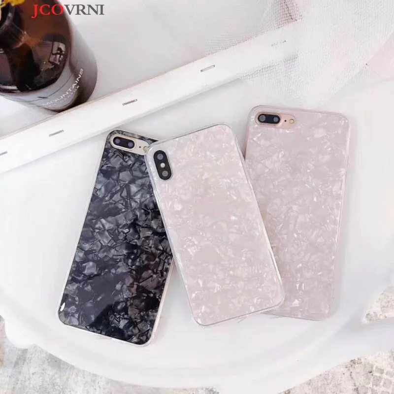 

JCOVRNI 2018 Fashion Epoxy shell mother for iphone 6 6s 7 7plus ultra-thin soft shell for iphone X 8 8plus phone back cover