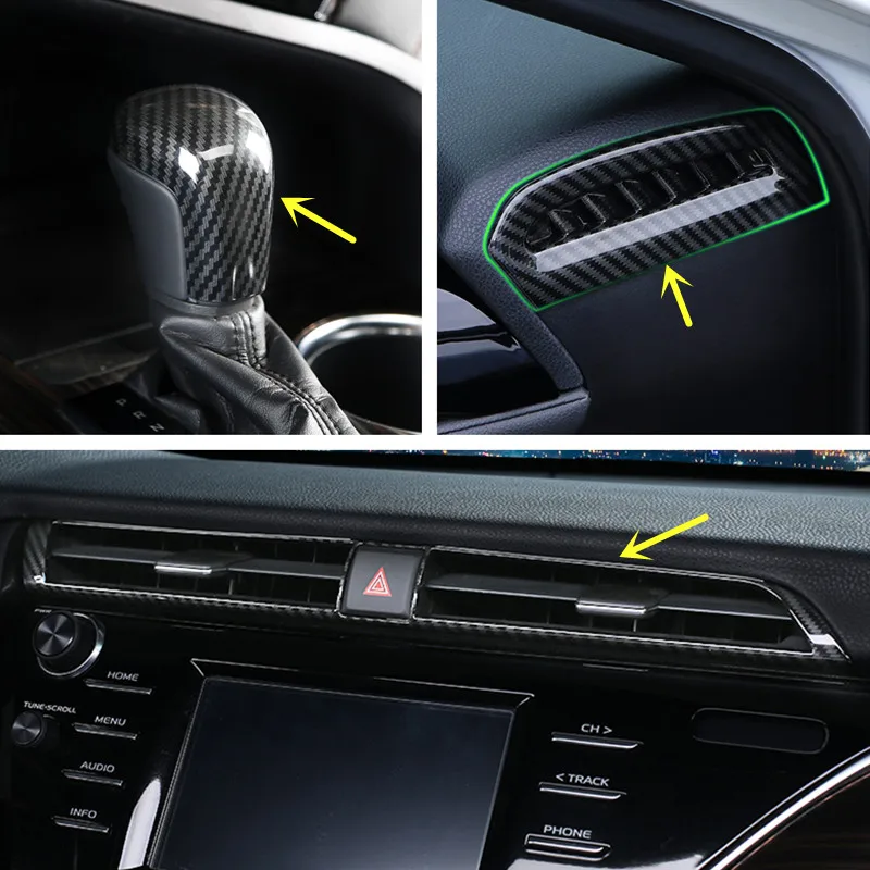 Новый спортивный чехол из углеродного волокна для Toyota Camry 2018 2019 2020|Лепнина