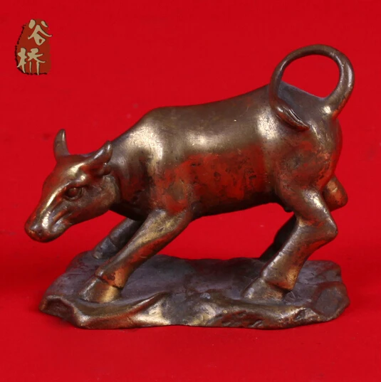 

B0601 419Bronze sculpture, copper crafts small topnew feng shui cattle decoration handmade bronze sculpture, derlook statue