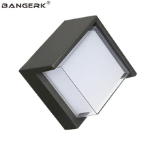 Открытый современный светодиодный настенный светильник Простой алюминиевый крыльцо светильники водонепроницаемые настенные бра свет сад балкон декор Освещение