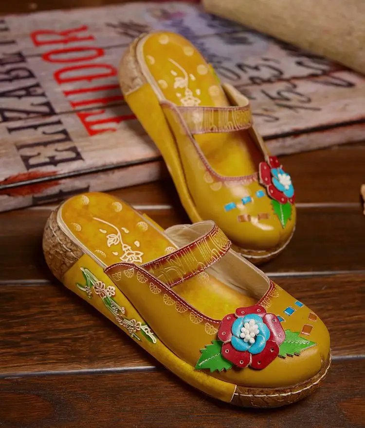 Обувь ручной работы из воловьей кожи с перфорацией в народном стиле художественная обувь в стиле ретро mori girl Женские повседневные сандалии 0933-9