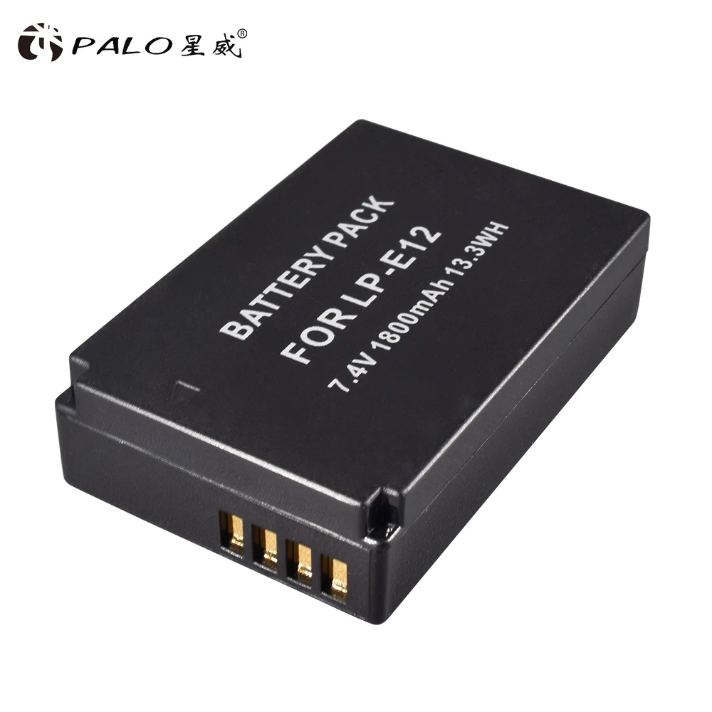 

PALO LP-E12 LPE12 LP E12 Rechargeable Battery For For Canon EOSM M10 M50 M100 Rebel SL1 EOS 100D EOS KISS X7 Camera
