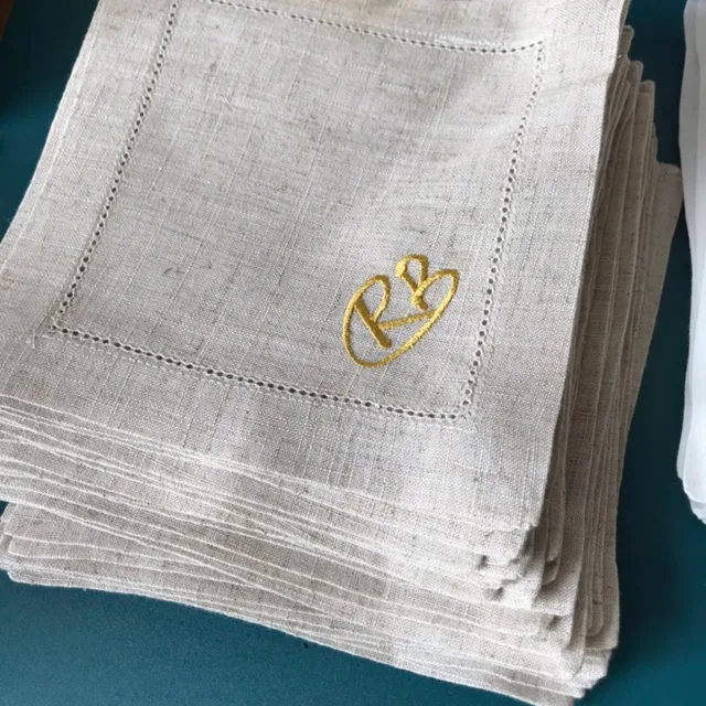 12 Tovaglioli Cocktail In Cotone E Lino - 20x20 Cm, Lavabili, Per Eventi, Casa, Picnic - Foto 2