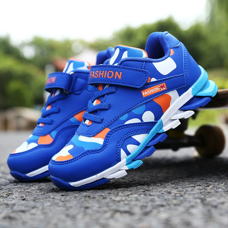 

2019 Autumn Fashion Casual Kids Sneakers Boy Red Dark Blue Big Children School Brand Sport Shoes Comfortable Boy Running Shoes