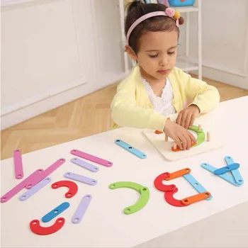 

Besegad Kids Wooden Letter Number Shape Color Matching Construction Sorter Stacking Puzzle Pegboard Early Education Toys