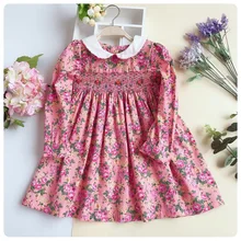 Весенне-летние платья с вышивкой для девочек; платье с цветочным принтом для детей; праздничное платье принцессы с оборками для девочек; G114