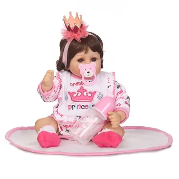 

19"48cm bebe alive reborn silicone dolls princess toddler newborn kids lovely play house vivid girl Handmade DIY Xmas Gifts