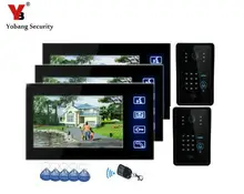 Yobang Security-7″ Video Door bell Intercom Monitor Kit With RFID keyfobs Remote Control Door Phone 6 Wire Door Intercom System